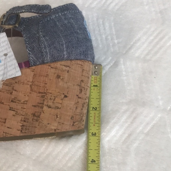 Tom's Multicolored Tribal Striped Cork Wedges - Picture 4 of 9